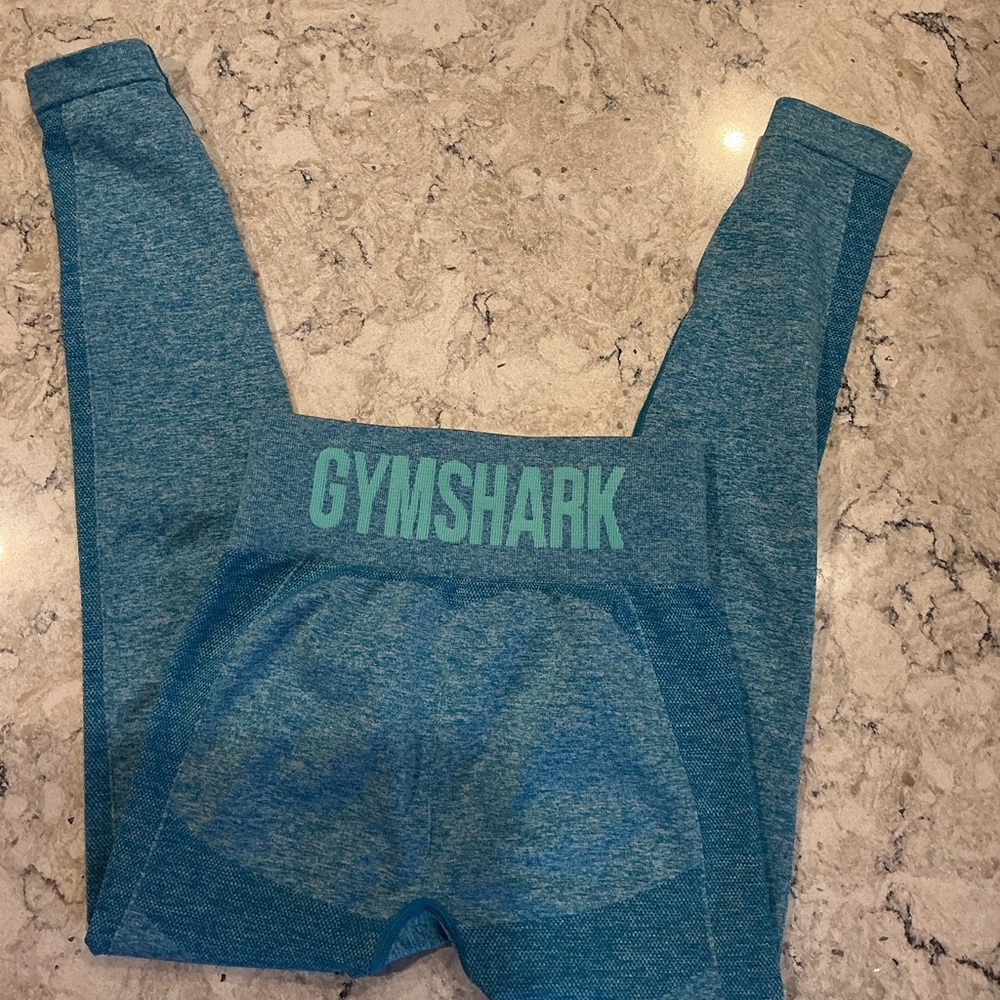Gymshark Seamless High Waisted Leggings XS Teal Blue 23” Inseam